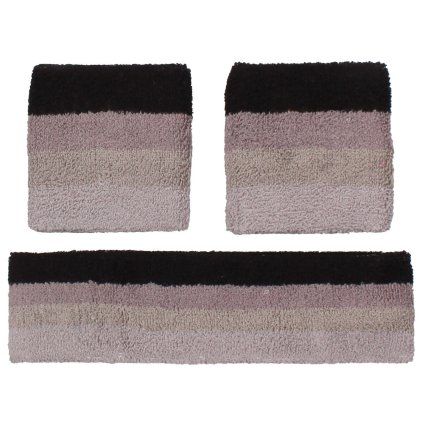 HeadWrist sada potítek a čelenky šedá