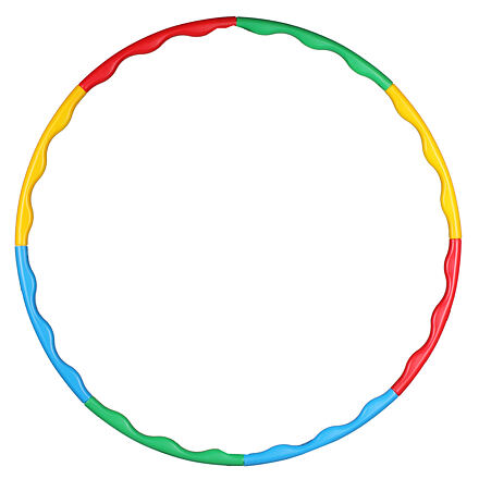 Kruh hula hoop rozkládací 8 částí, 90 cm