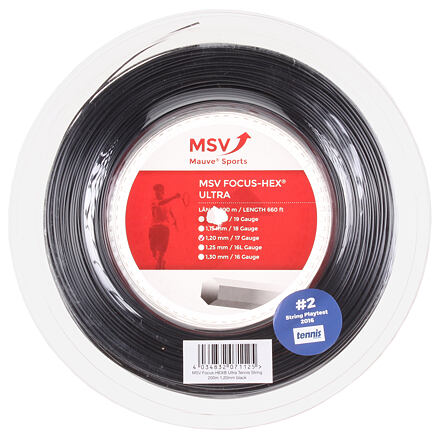 MSV Focus HEX Ultra tenisový výplet 200 m černá