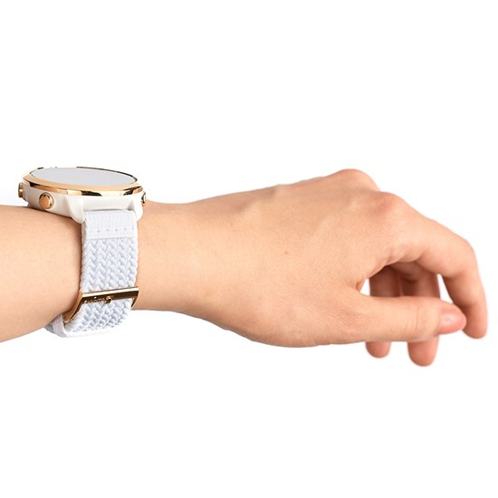 Suunto 20mm Athletic 5 Braided Textile Strap White Gold Size S