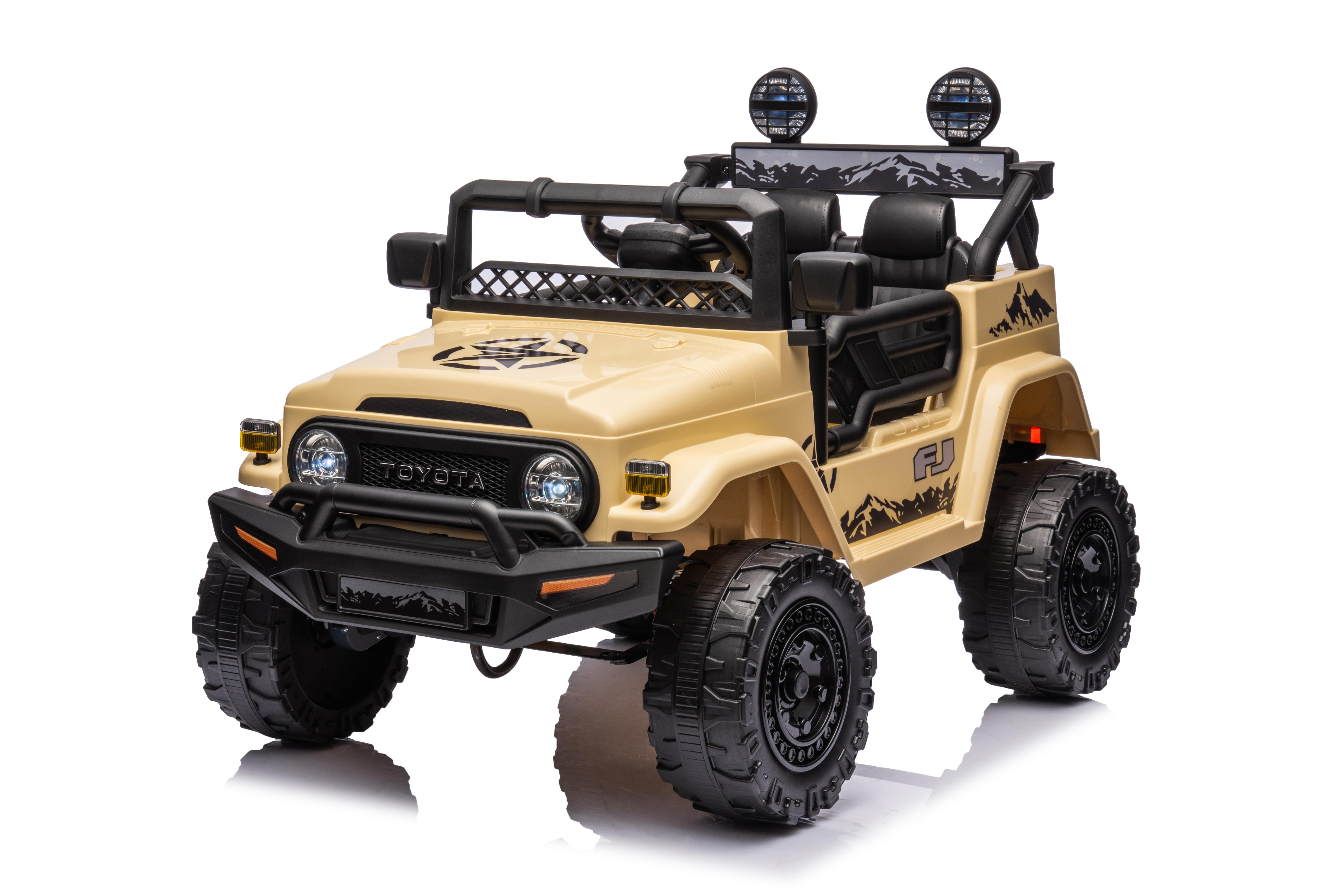 ELJET Dětské elektrické auto Toyota FJ Cruiser hnědožlutá/khaki