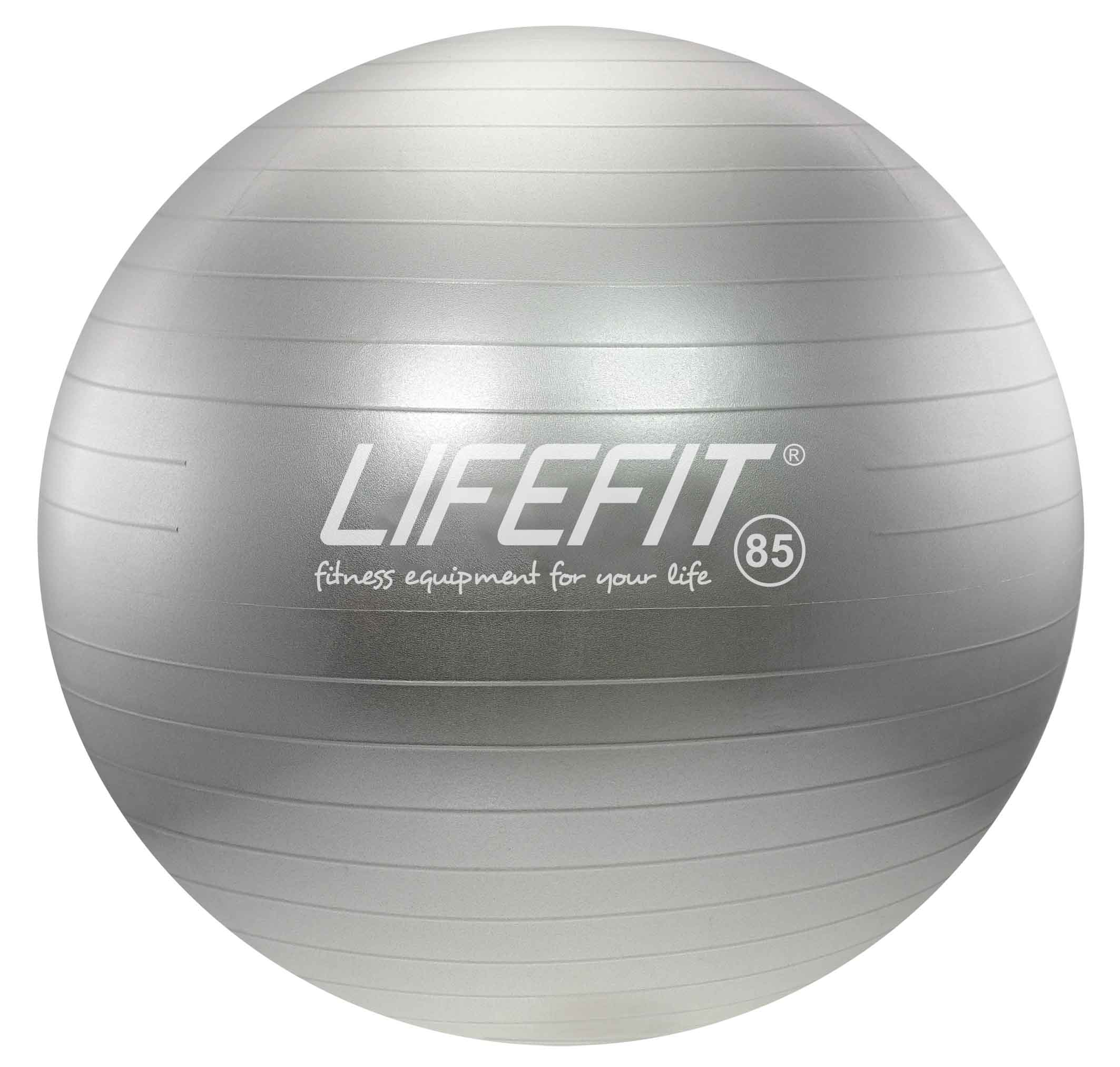 Gymnastický míč lifefit anti-burst 85 cm, stříbrný