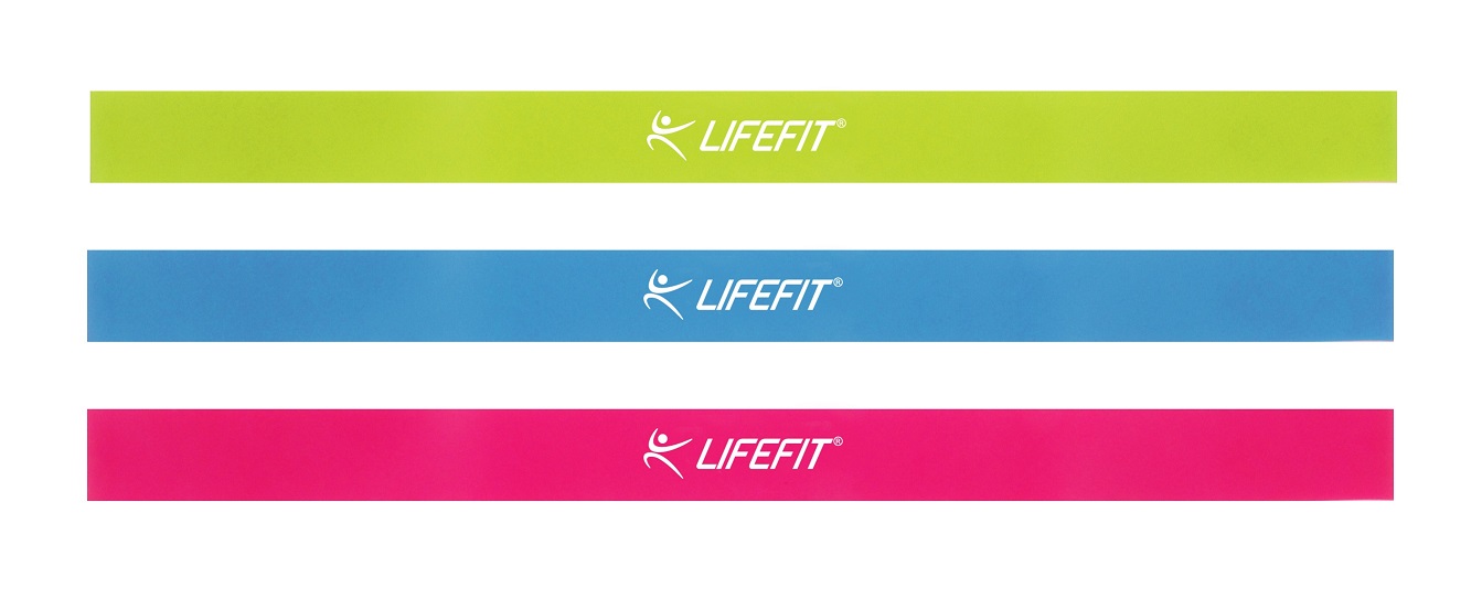 Posilovací gumy LIFEFIT® SOFT,MEDIUM,HARD, 3ks