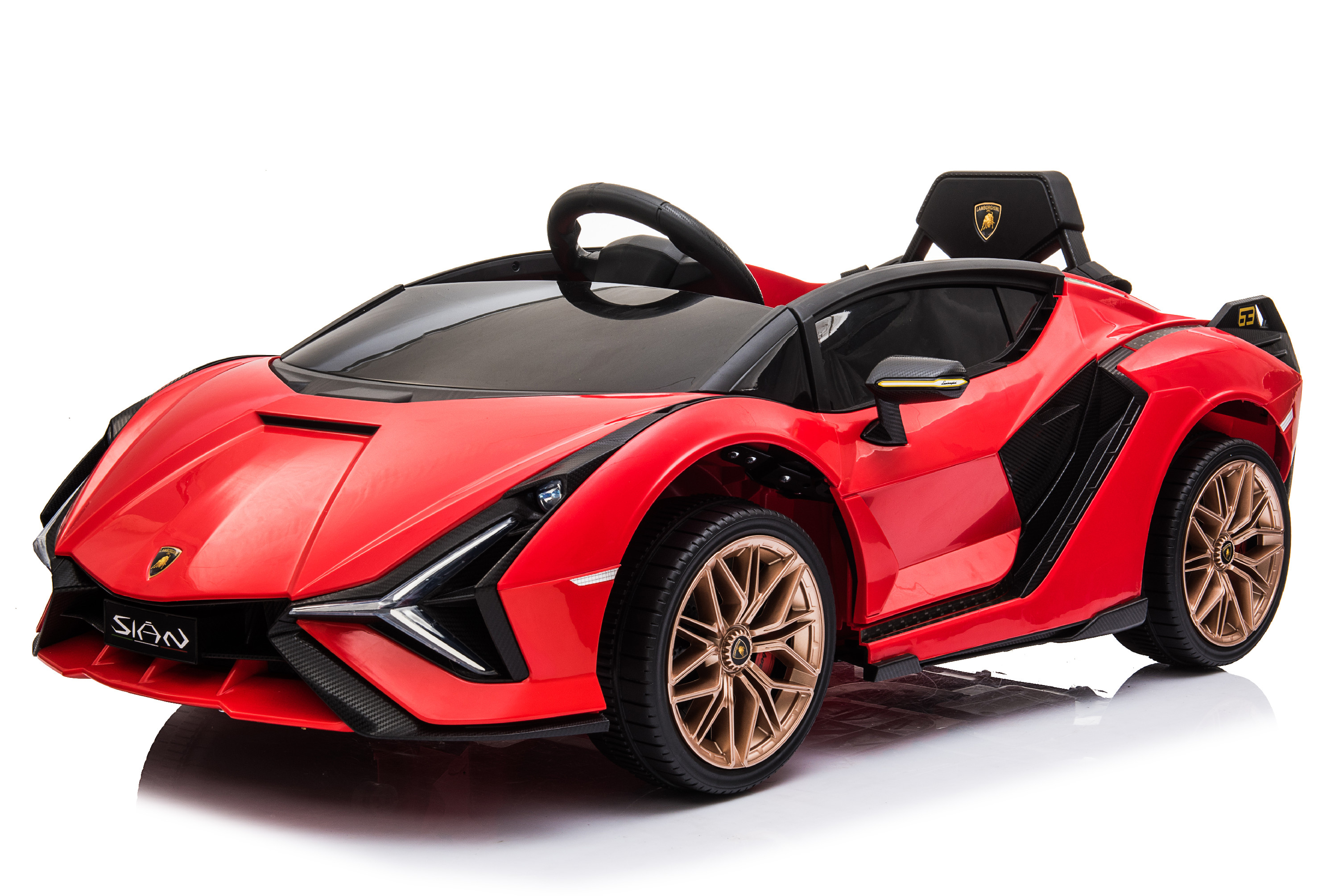 ELJET Dětské elektrické auto Lamborghini Sian červená/red