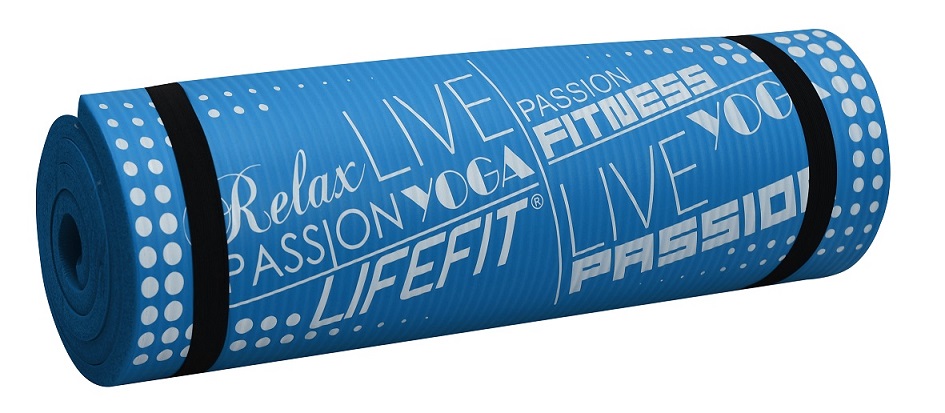 Lifefit Podložka YOGA MAT EXKLUZIV PLUS, 180x60x1.5cm, modrá