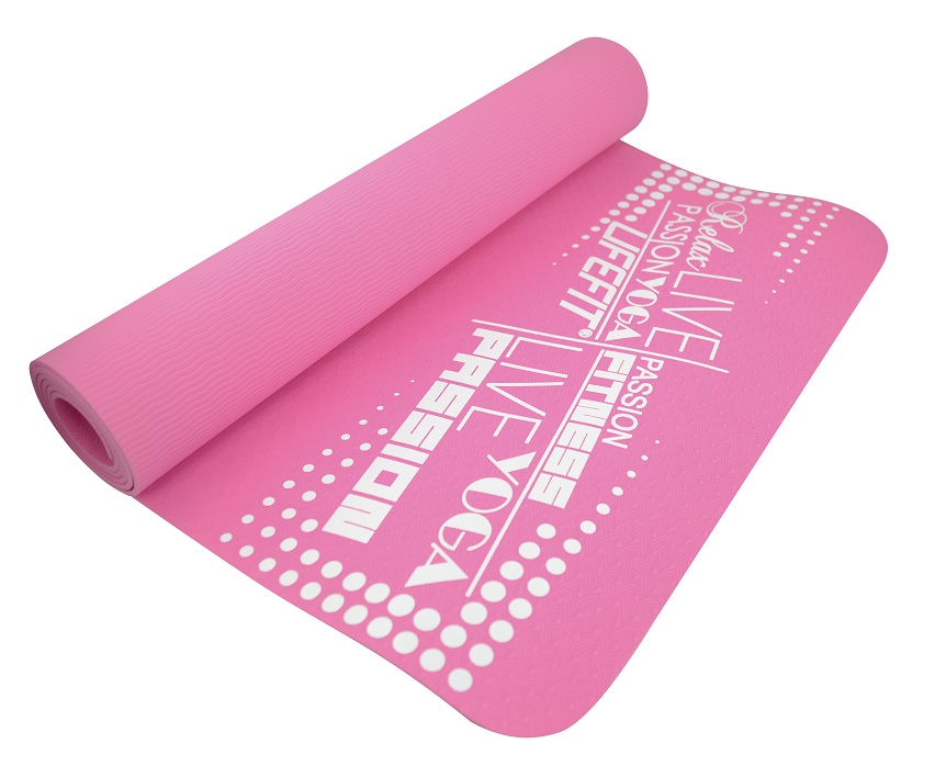 Jogamatka lifefit yoga mat tpe růžová