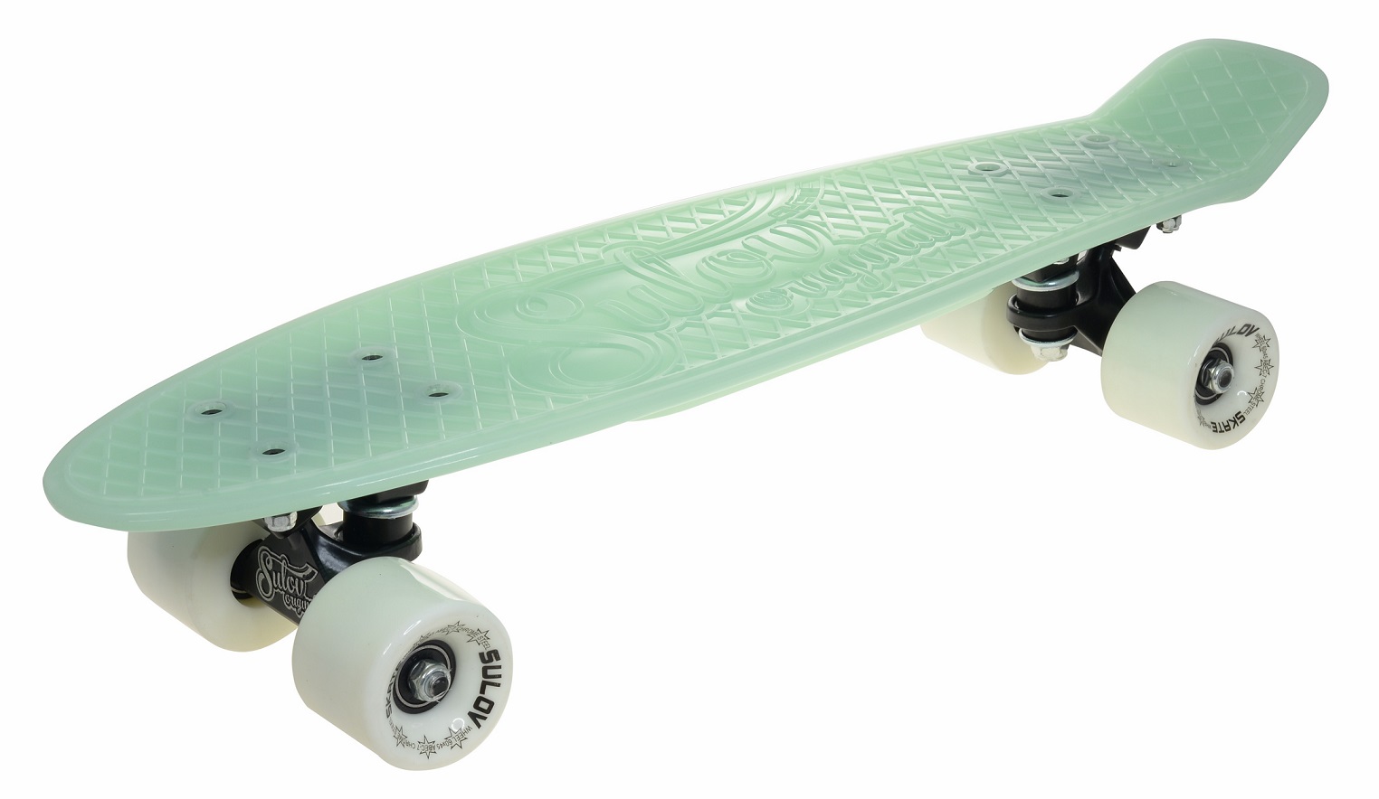 SULOV® Penny board 22" BURN RIDER zelený fosforeskující