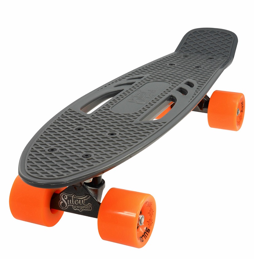 SULOV® Penny board 22" CITY šedo-oranžový