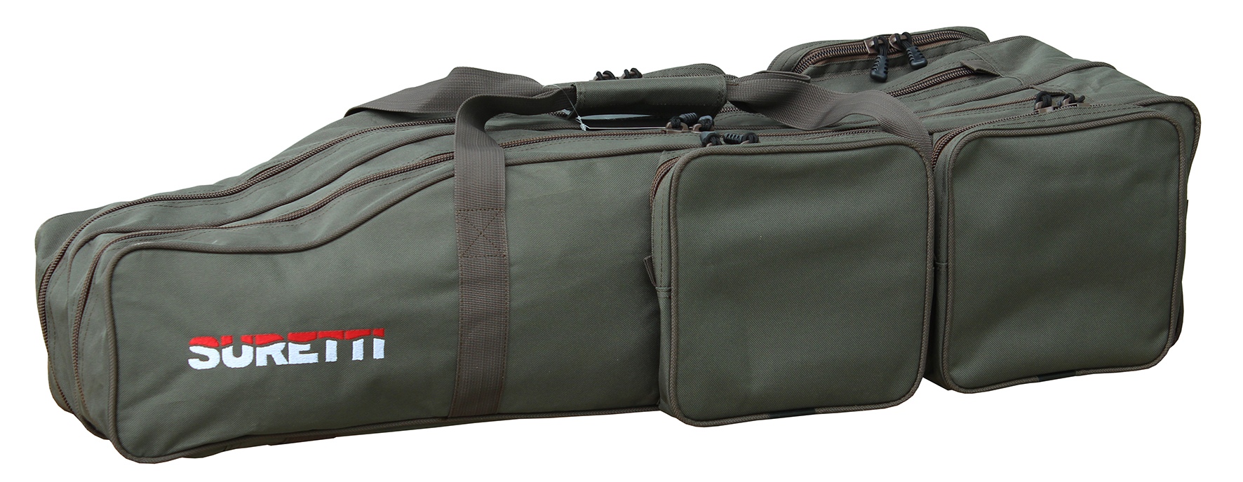 Suretti ROD CASE 85 CM Dvoukomorový obal na pruty, tmavě zelená, velikost