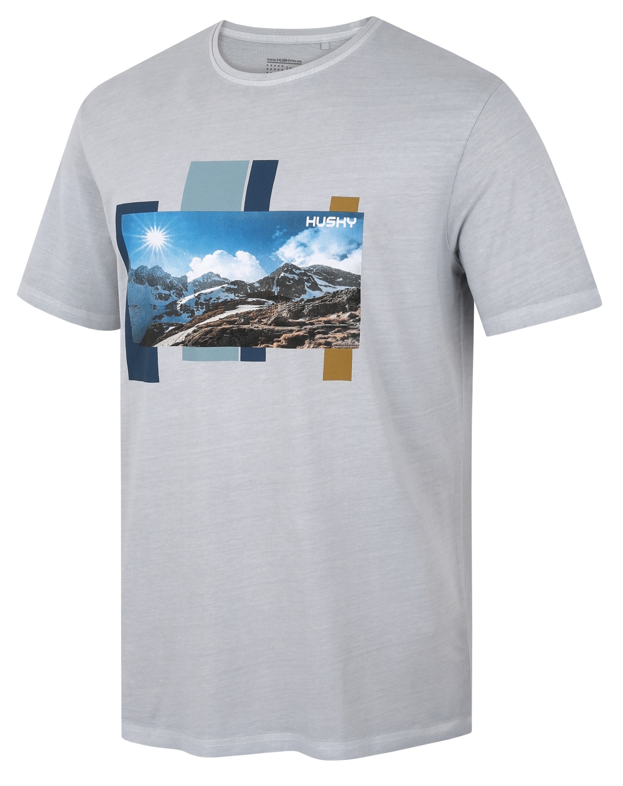 Husky Pánské bavlněné triko Tee Skyline M light grey Velikost: XL