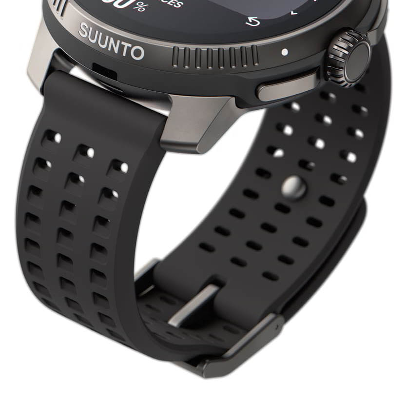 Suunto Řemínek Suunto Race Charcoal se stříbrnou sponou, 22mm