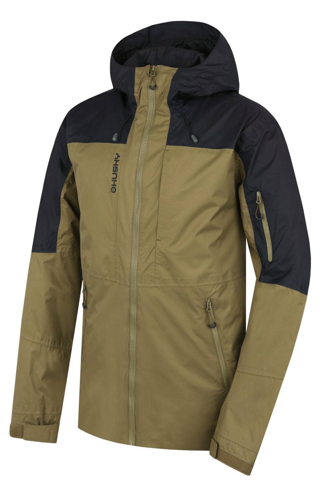 Husky Nickin M S, khaki/black Pánská hardshell bunda