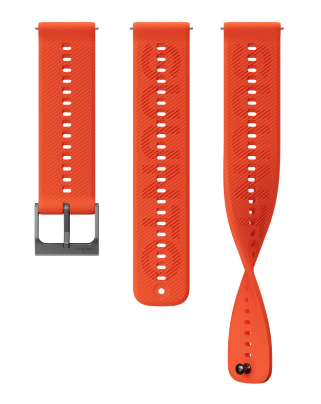 Suunto Řemínek Athletic 6 Silicone Coral Orange S+M pro Run a kompatibilní