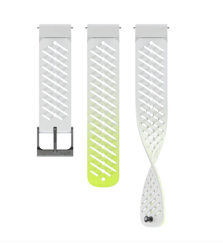 Suunto Řemínek Athletic 5 Silicone Canary White S+M pro Race S a kompatibilní