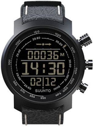 Suunto Elementum Terra All Black yellow leather