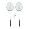 Badmintonový set SULOV®, 2x raketa, 2x míček, vak - zeleno-bílý