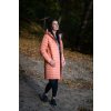 Dámský péřový kabát Daili L faded orange (Velikost L)