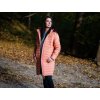 Dámský péřový kabát Daili L faded orange (Velikost L)