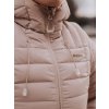 Dámský péřový kabát Daili L beige (Velikost L)