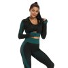 Yoga Sense fitness set dámský zelená tm. (Velikost oblečení S)