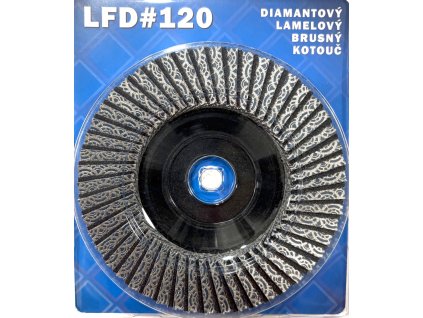 Diamantový lamelový brusný kotouč pro úhlovou brusku, 115 mm #120