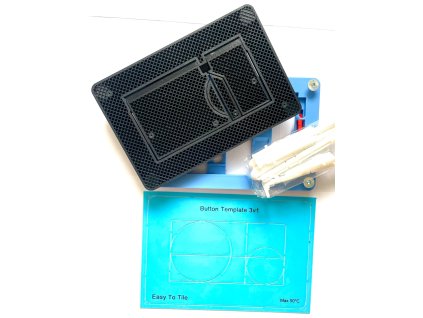 Hidden wc Geberit Sigma Flush Button icl. Blue BASE and templ. 3 in 1 for CutOut Button