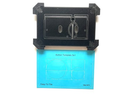 Pucci wc flush button With template for cutout type 3 in 1 for CutOut Button