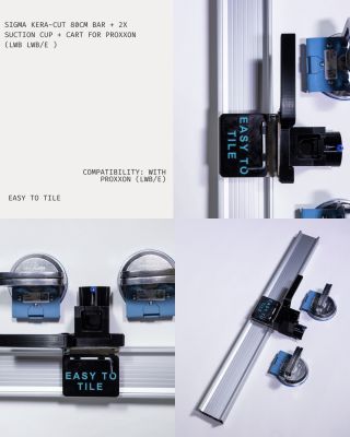 SET!! Sigma KERA-CUT 80cm Bar + 2xSuction Cup + Trolley For Proxxon (LWB LWB/E ) The cutting slide for Proxxon angle...