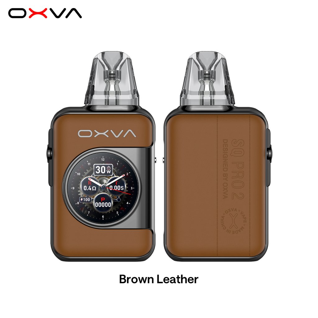 Brown Leather 02 OXVA XLIM SQ PRO 2 Touch Screen Pod