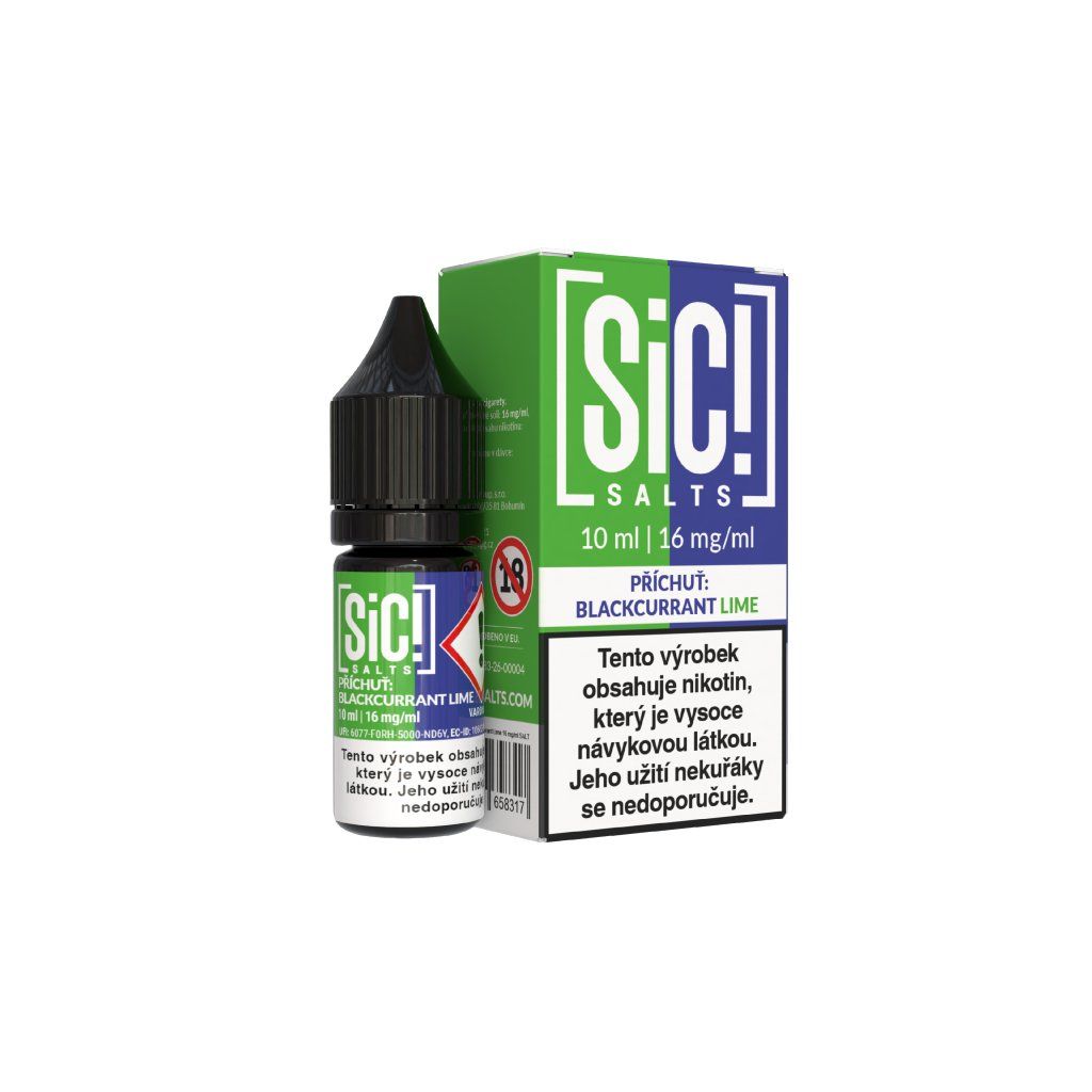 E-liquid - SIC! SALTS - Blackcurrant Lime 10ml / 16mg (U) - CZ