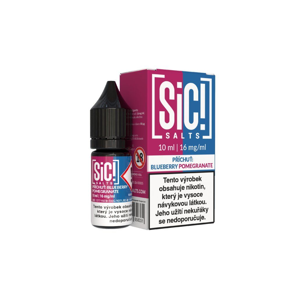 E-liquid - SIC! SALTS - Blueberry Pomegranate 10ml / 16mg (U) - CZ