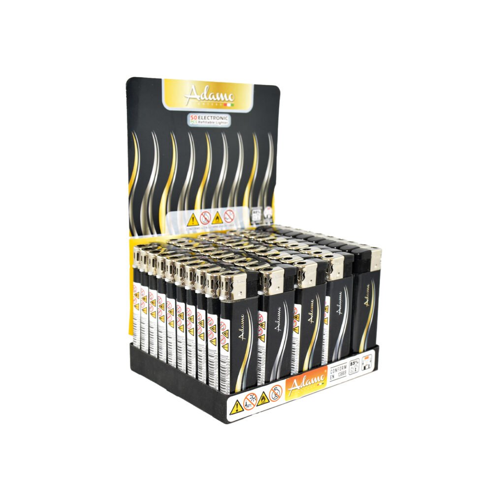 4473 1 box 50 ks zapalovac adamo piezo gold elegant