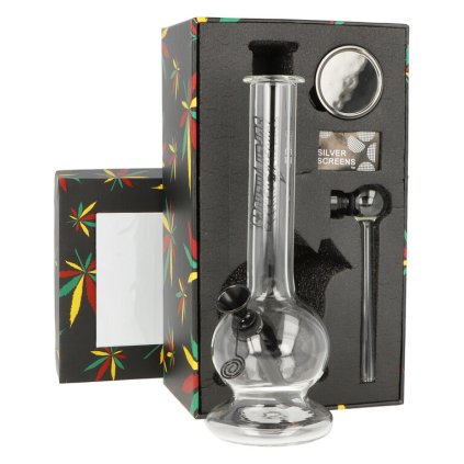 8129 2 bong skleneny giftset super heroes black 20 cm