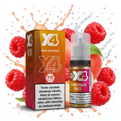 X4 White Peach Razz – Broskev a malina