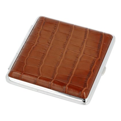 2730 2 cigaretove pouzdro angelo crocodile hnede 20cig