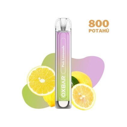 714 oxbar c800 pink lemonade elektronicka cigareta 800 potahu 16mg nikotinu