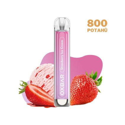 717 oxbar c800 strawberry ice cream elektronicka cigareta 800 potahu 16mg nikotinu
