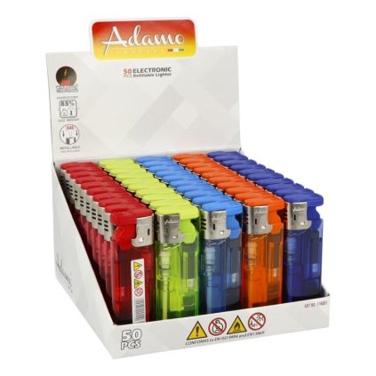 4476 3 box 50 ks zapalovac adamo piezo turbo colored