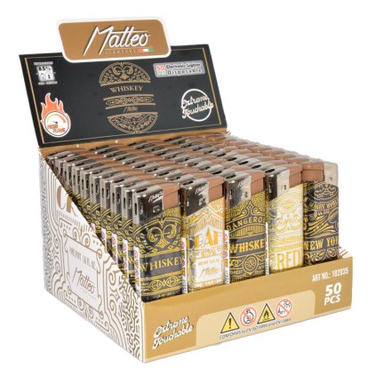 4479 1 box 50 ks zapalovac adamo piezo whiskey