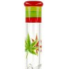 6179 1 bong skleneny sh beaker colored leaves 36 cm