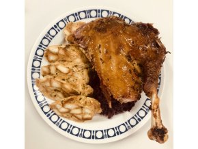 Svatomartinská husa s přílohami pro 1 osobu (stehno 475 g)