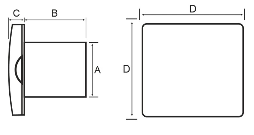 MakTrade ventilátor koupelnový MTG A100XM