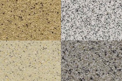 Čtyři odstíny omítky Cemix MAGIC DECOR STONE