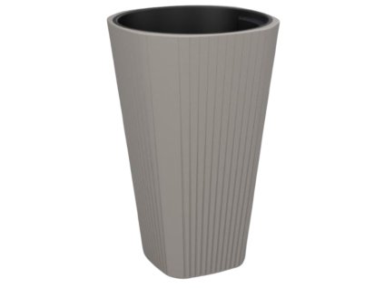 Květináč LAMELA MUZA šedý vysoký