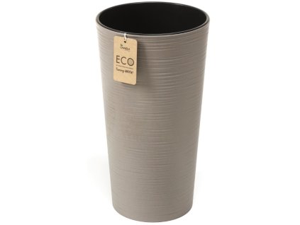 Květináč šedý LAMELA Květináč LILIA ECO DLUTO vroubek