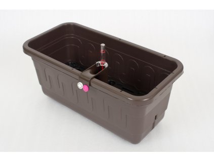 372923 plastkon samozavlazovaci truhlik fantazie 40 cm hnedy