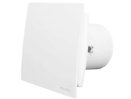 bílý tichý koupelnový ventilátor s klapkou a časovačem