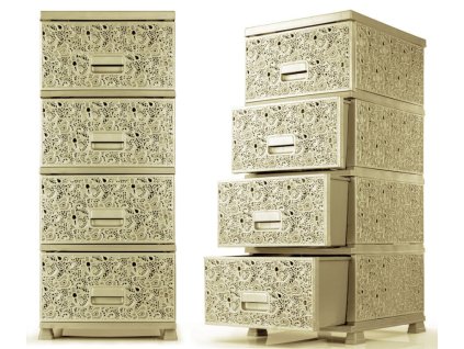 369704 mega plast komoda monako 44 x 38 x 90 5 cm kremova