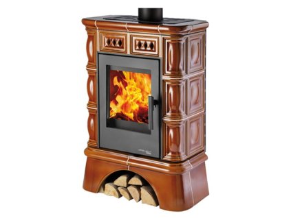 Kachlová kamna HAAS+SOHN FARO 3-6,3kW černá/medovník