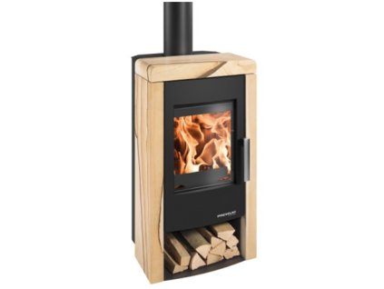 Krbová kamna HAAS+SOHN PINEROLO 3-6,4kW černá/woodstone prestige